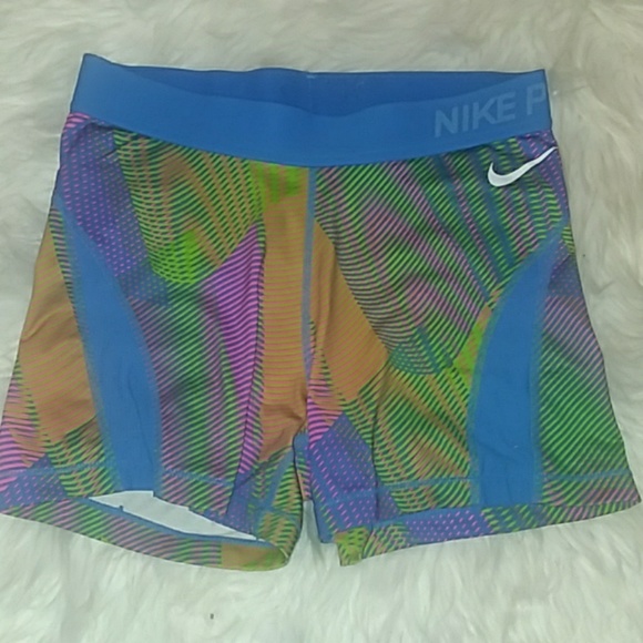 colorful nike pro shorts